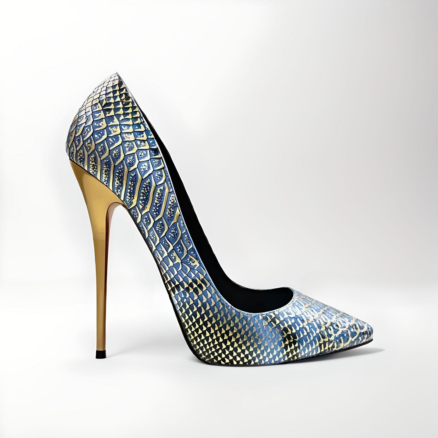 Snakeskin fetish ultra stiletto pointed pumps 16cm 6"