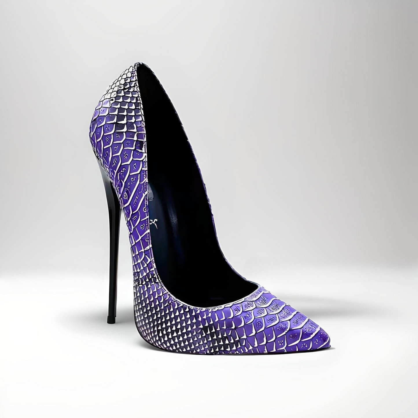 Snakeskin fetish ultra stiletto pointed pumps 16cm 6"