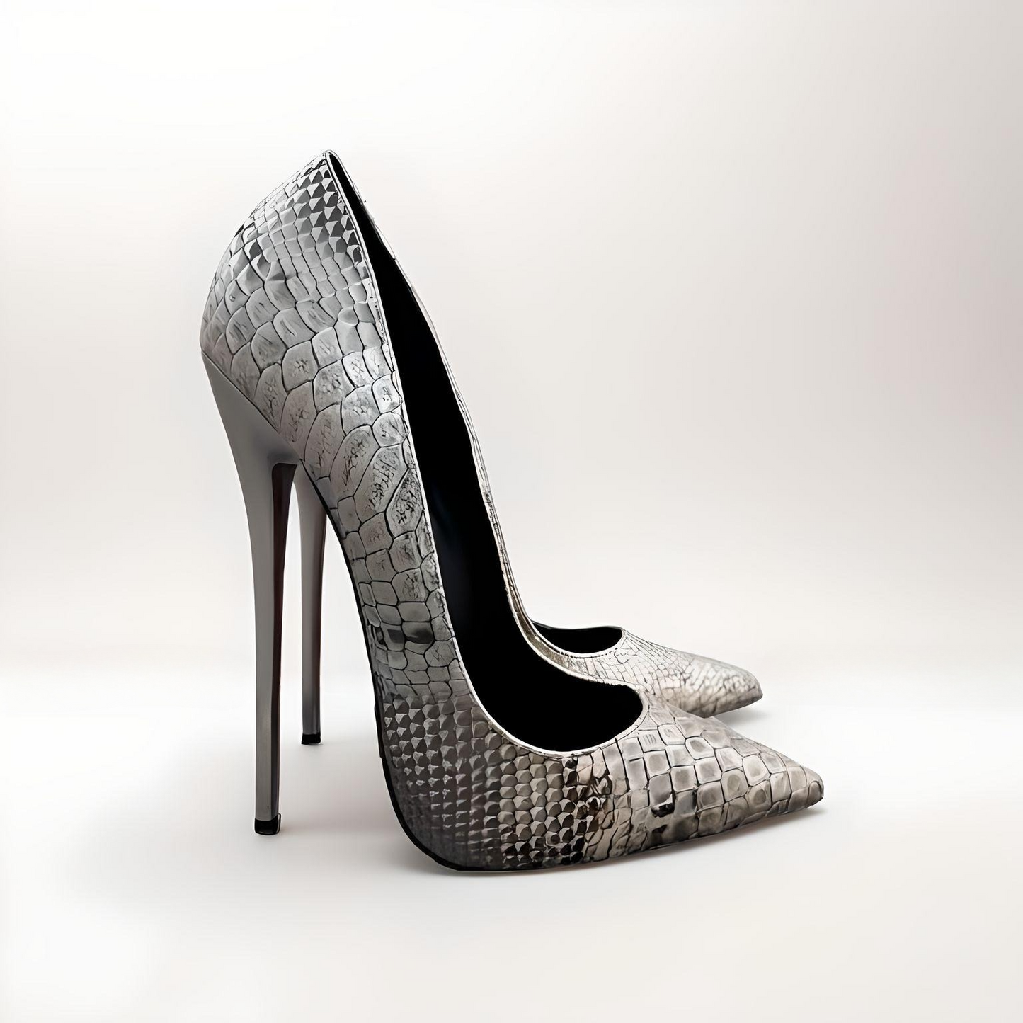 Snakeskin fetish ultra stiletto pointed pumps 16cm 6"
