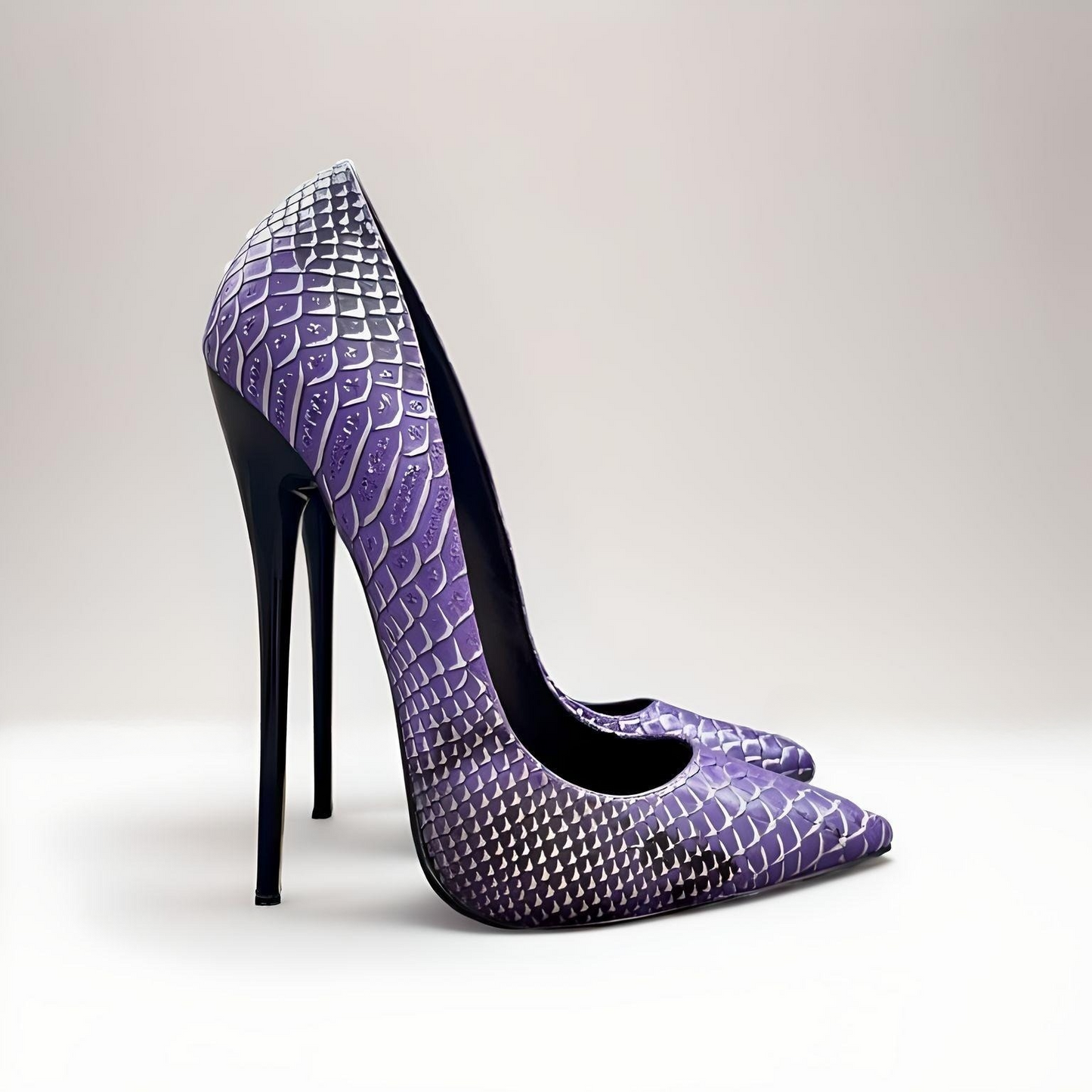 Snakeskin fetish ultra stiletto pointed pumps 16cm 6"