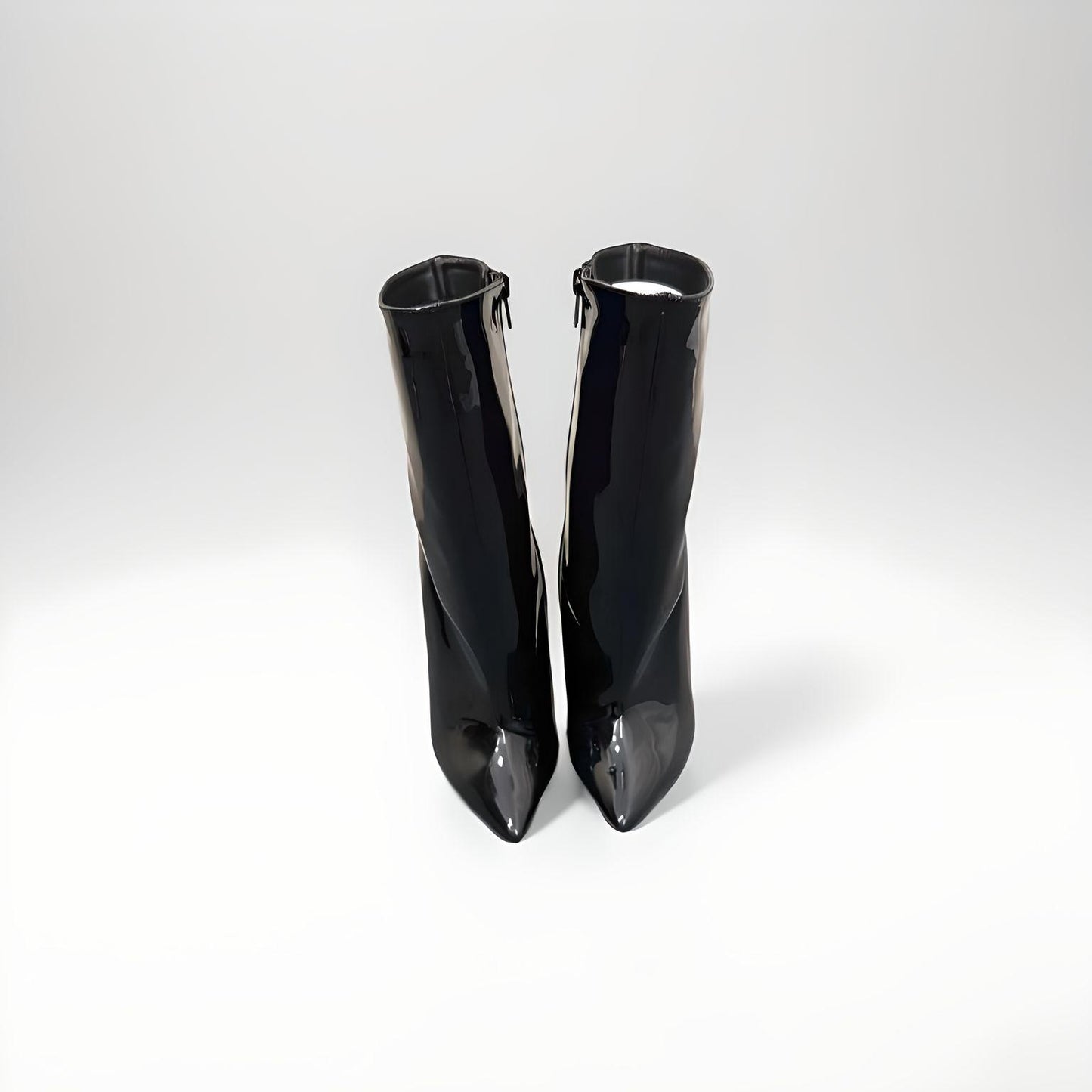 Ultra high heel stiletto patent ankle boots 16cm 6"