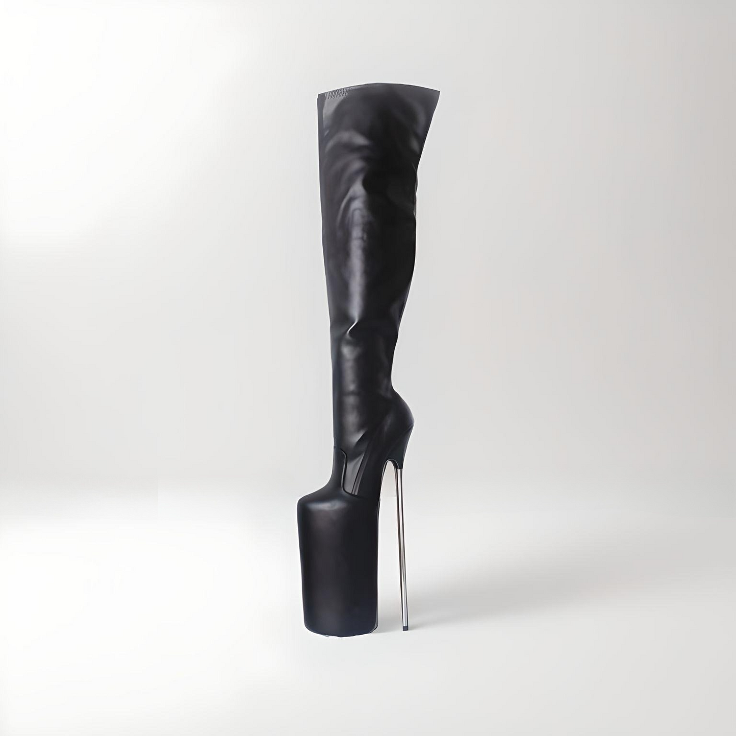 Fetish extreme metal heel crotch boots 30cm 11.8"