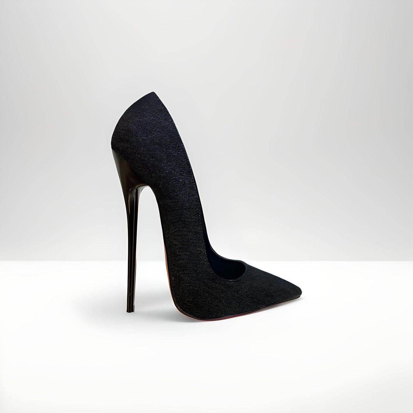Fetisch Denim Stiletto Pumps spitz zulaufend 16cm 6"