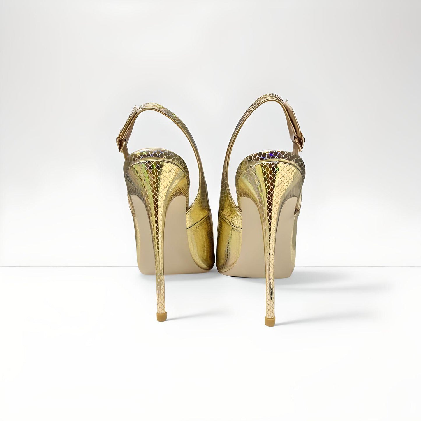 Stiletto slingback pumps