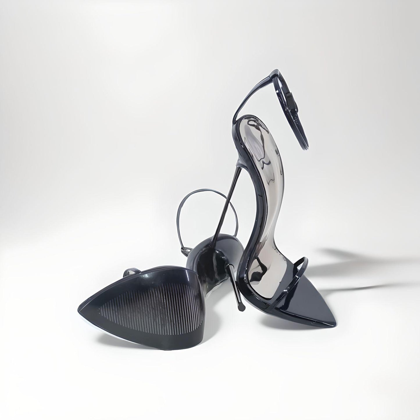 Men's ultra thin 16cm metal heel sandals men's UK9 / EU43 - SALE