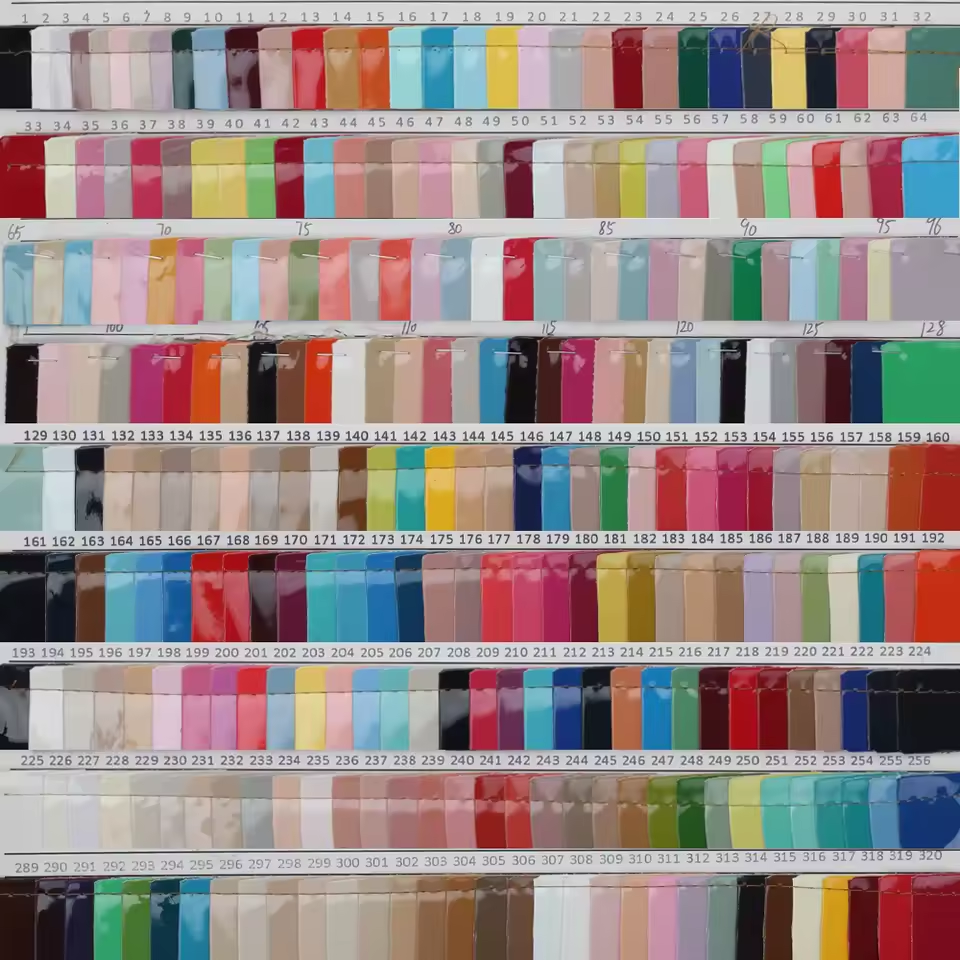 Custom colour sample chart swatch