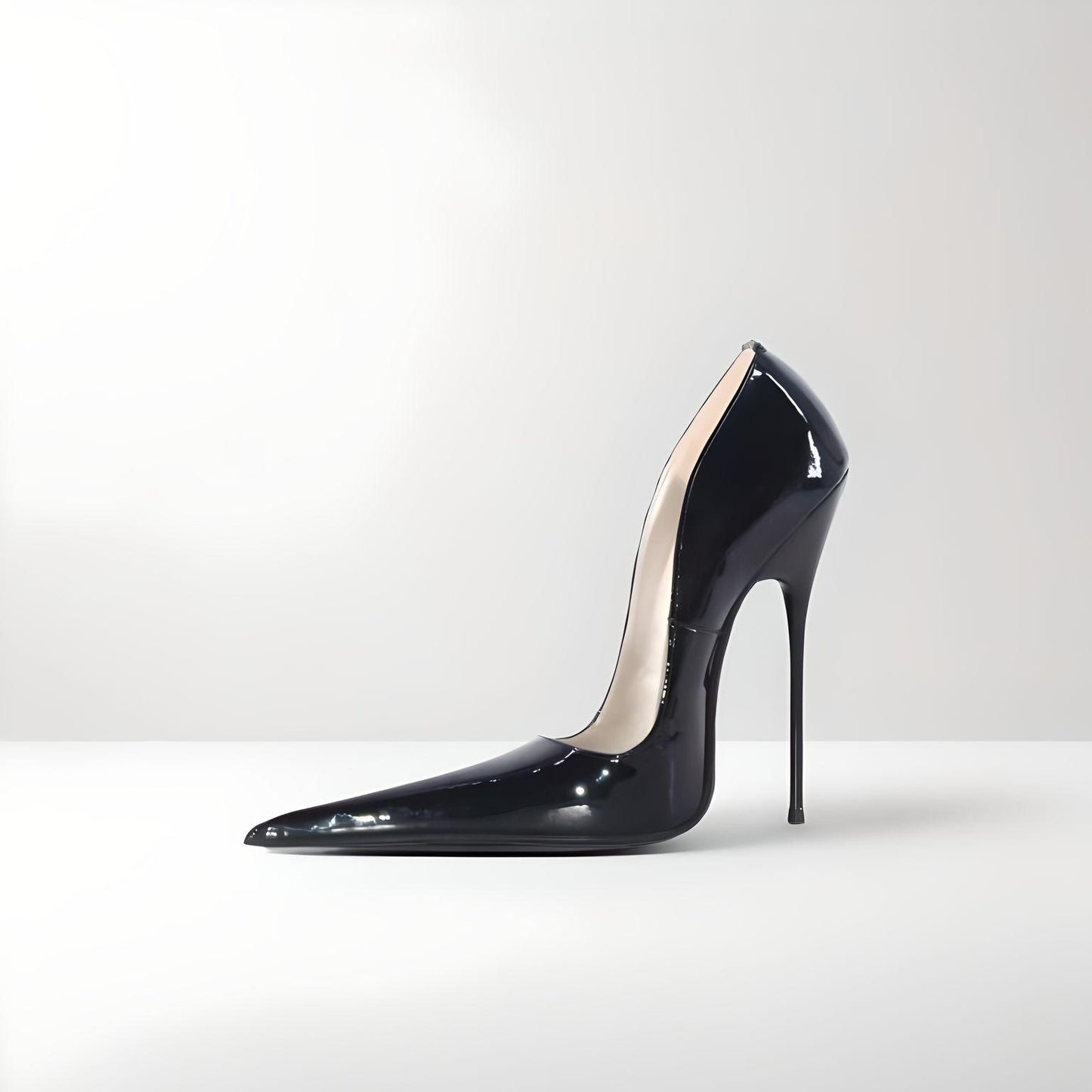 Extreme pointy toe real leather stiletto pumps 12-16cm