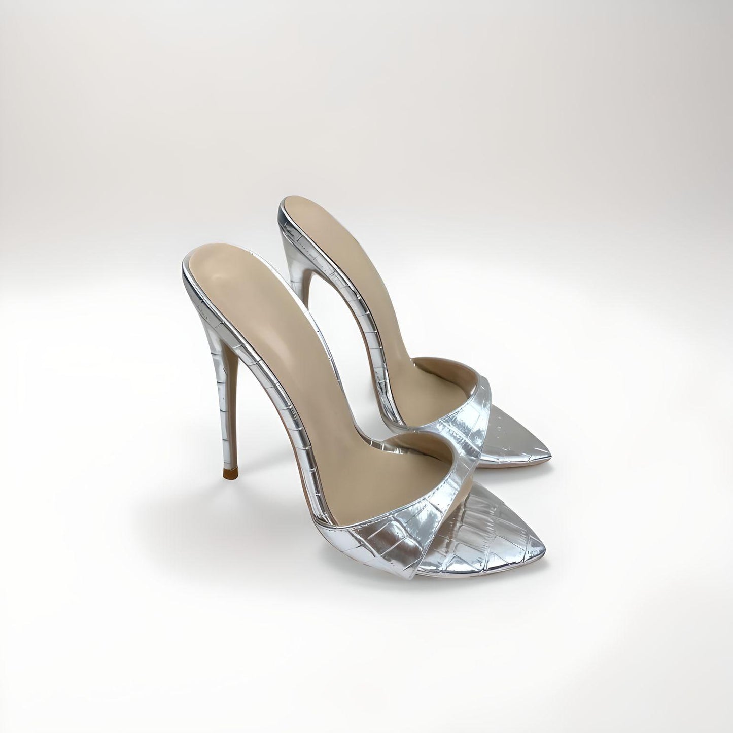 Mules peep toe stiletto noires talon 13cm 5"