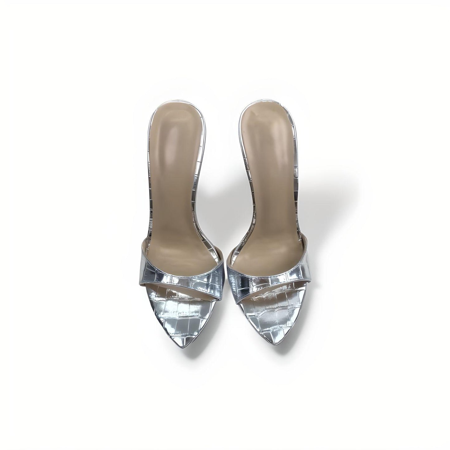Mules peep toe stiletto noires talon 13cm 5"