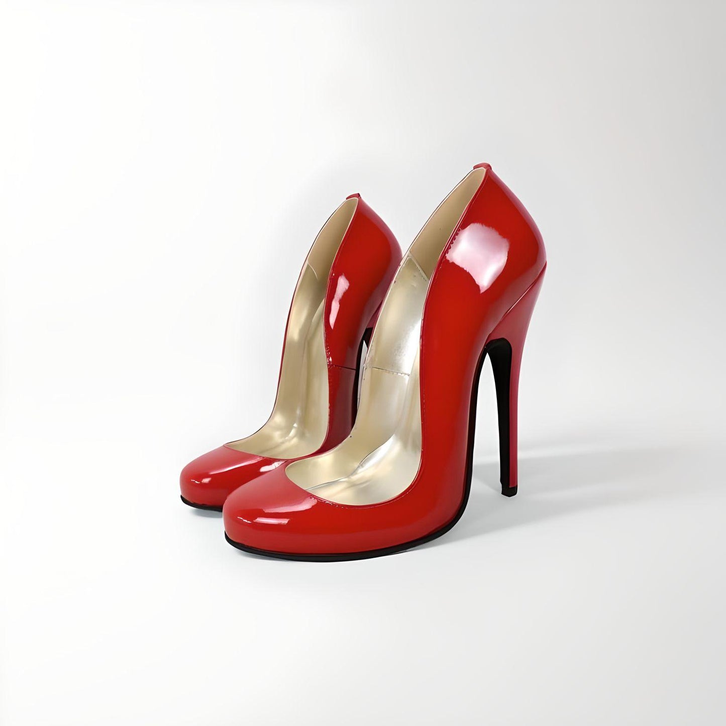 Retro real leather stiletto round toe pumps 10-16cm