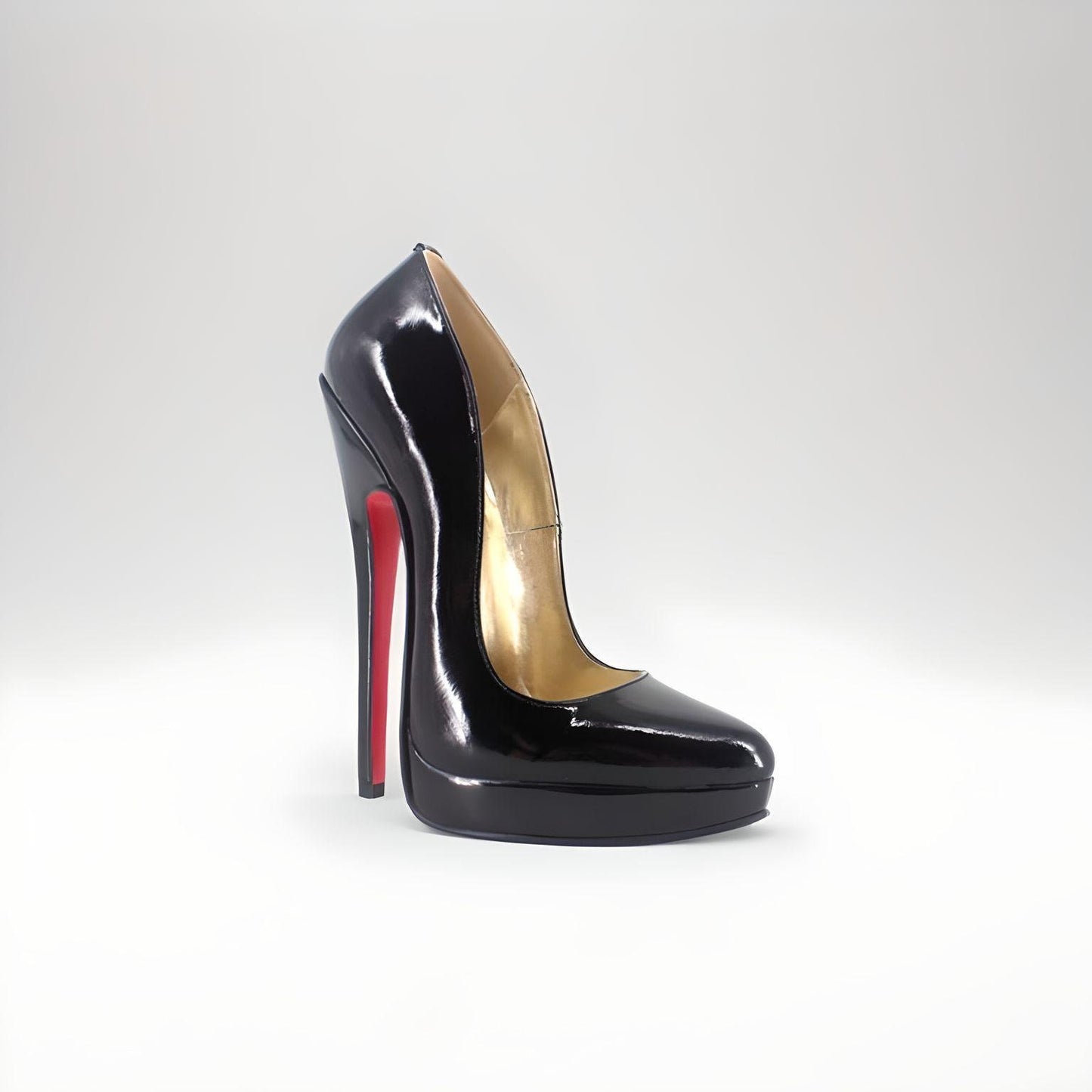 Escarpins à plateforme et talon aiguille en cuir véritable