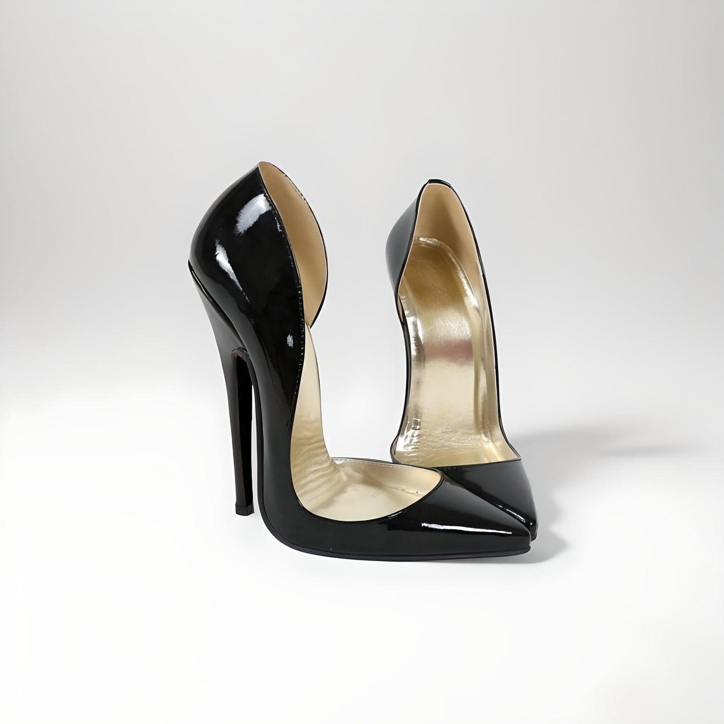 Escarpins à talons aiguilles rétro D'Orsay en cuir véritable 10-16 cm