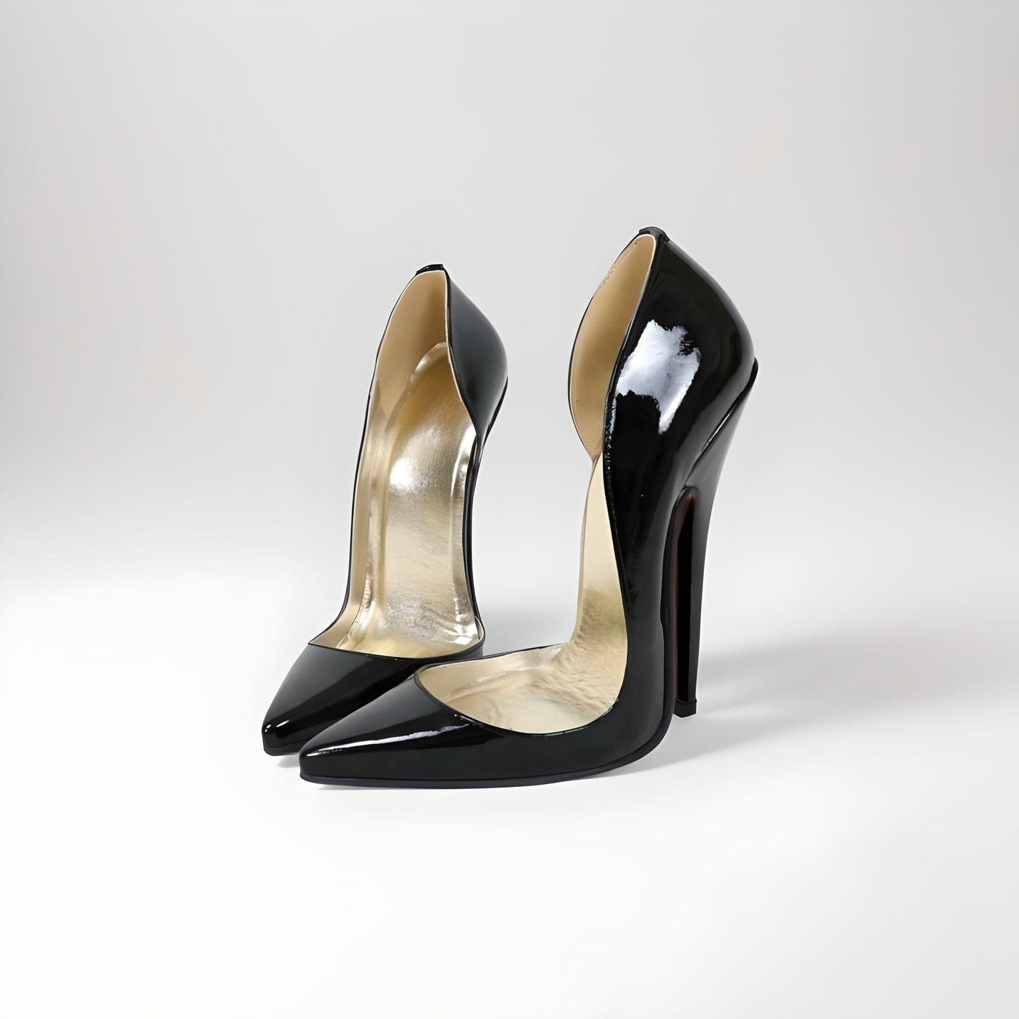 Escarpins à talons aiguilles rétro D'Orsay en cuir véritable 10-16 cm