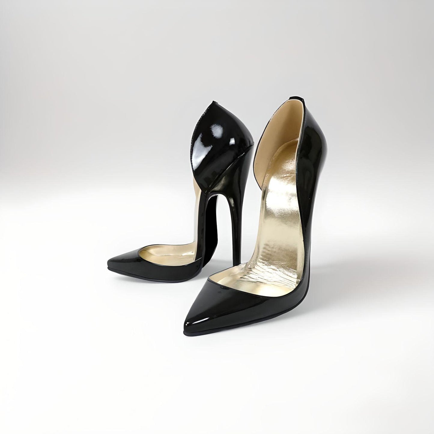 Escarpins à talons aiguilles rétro D'Orsay en cuir véritable 10-16 cm