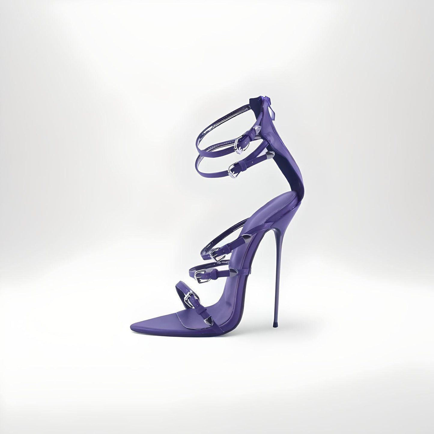 Ultradünne Sandalen mit Stilettoabsatz aus Metall, 13 cm oder 16 cm