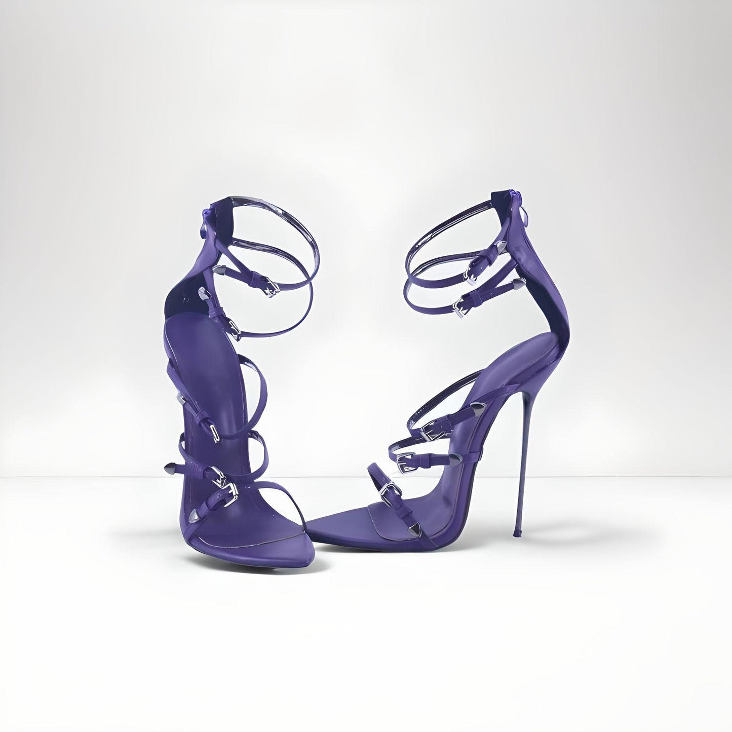 Ultradünne Sandalen mit Stilettoabsatz aus Metall, 13 cm oder 16 cm