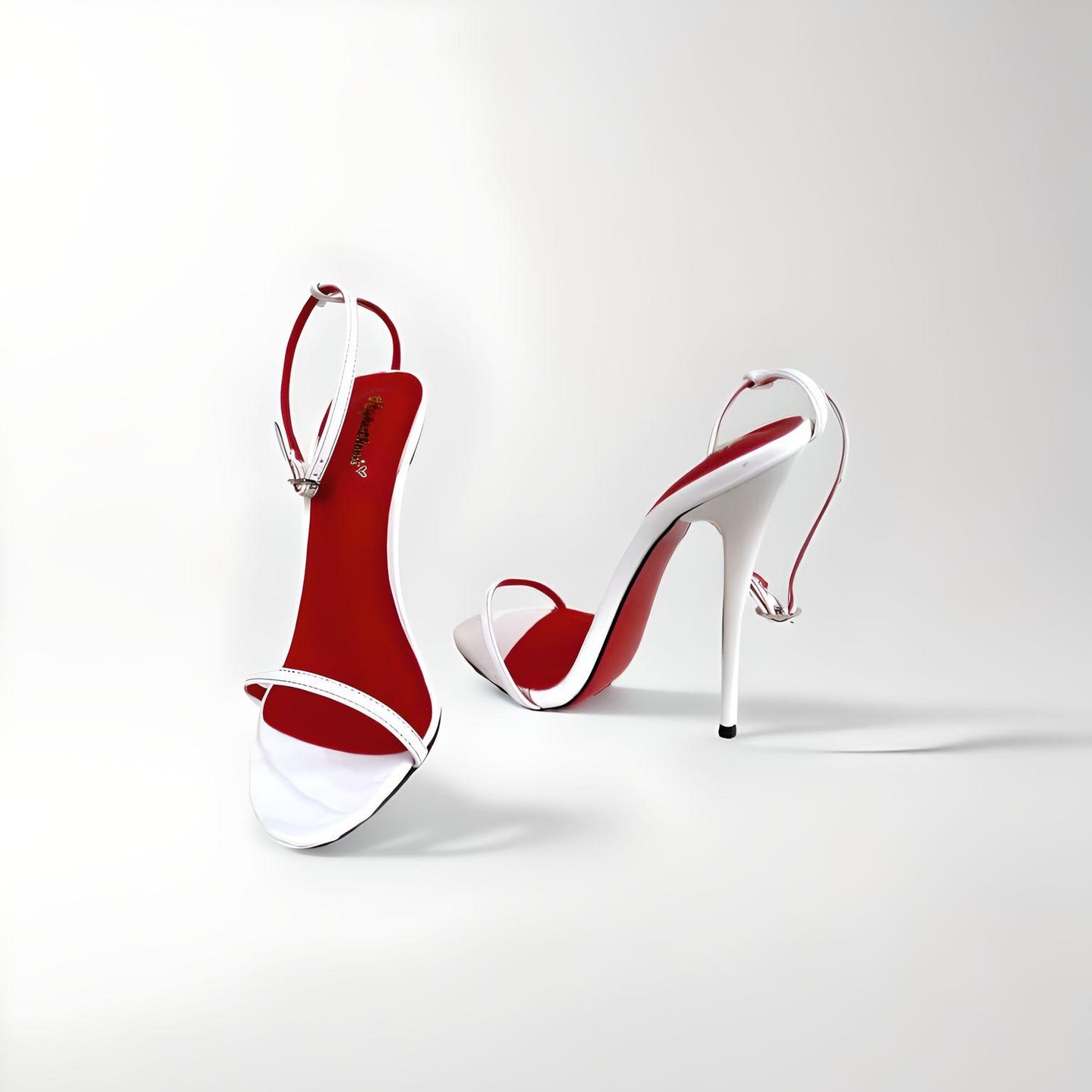 14cm high heel barely there patent sandals