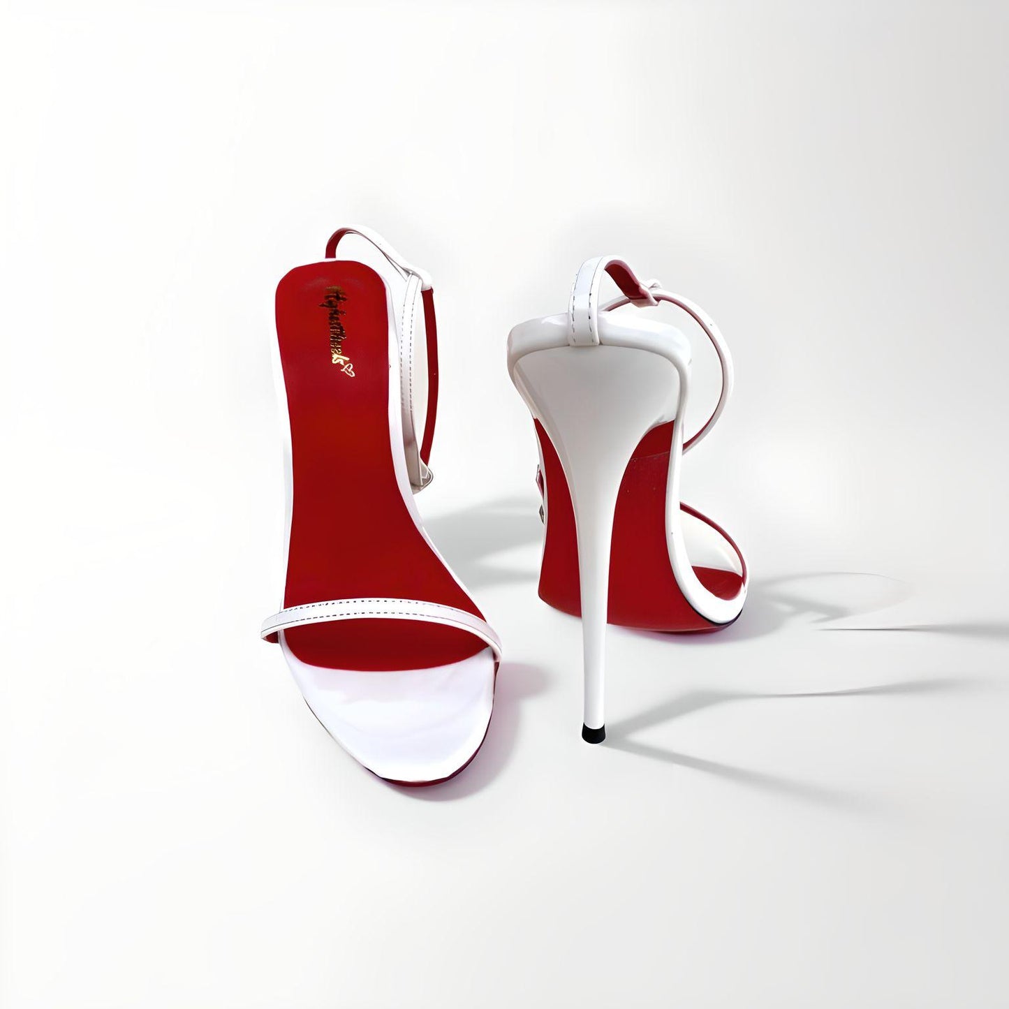 14cm high heel barely there patent sandals