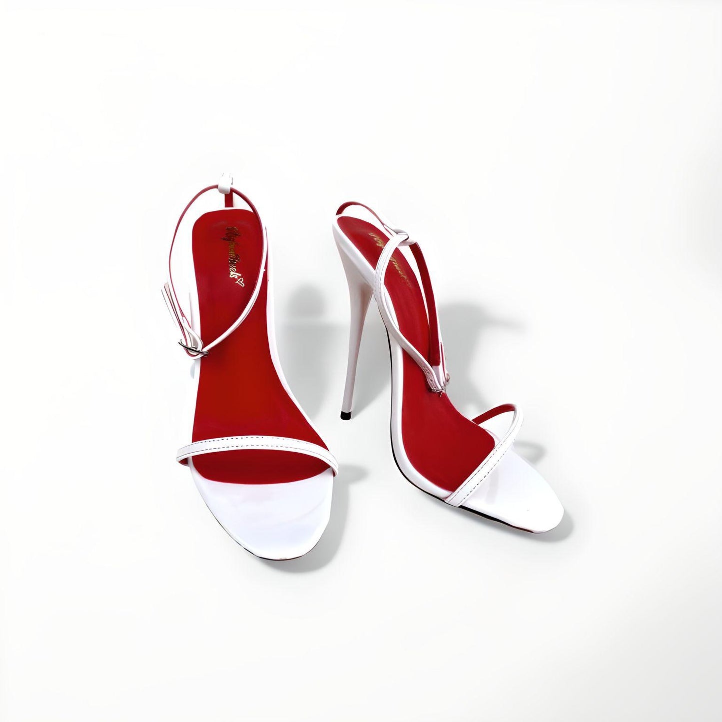 14cm high heel barely there patent sandals