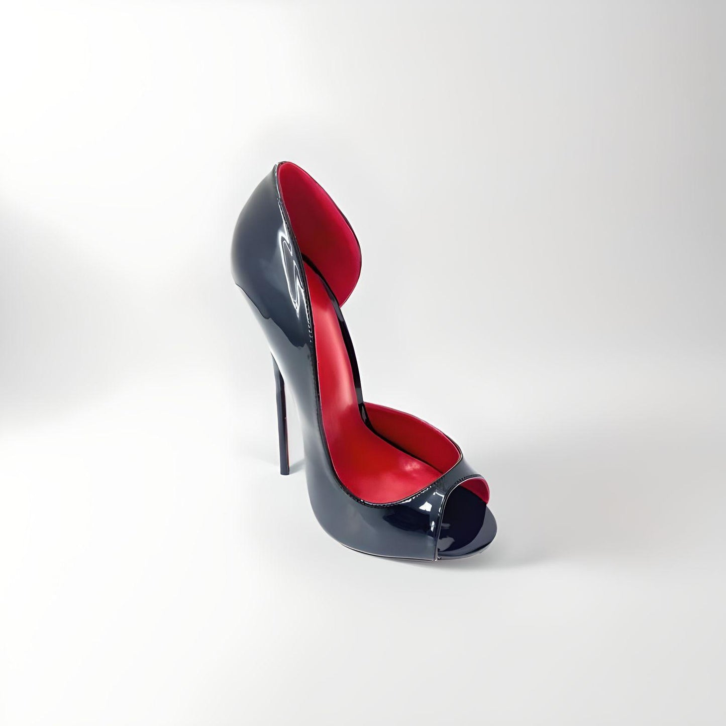 D'Orsay round peep toe 16cm stiletto pumps