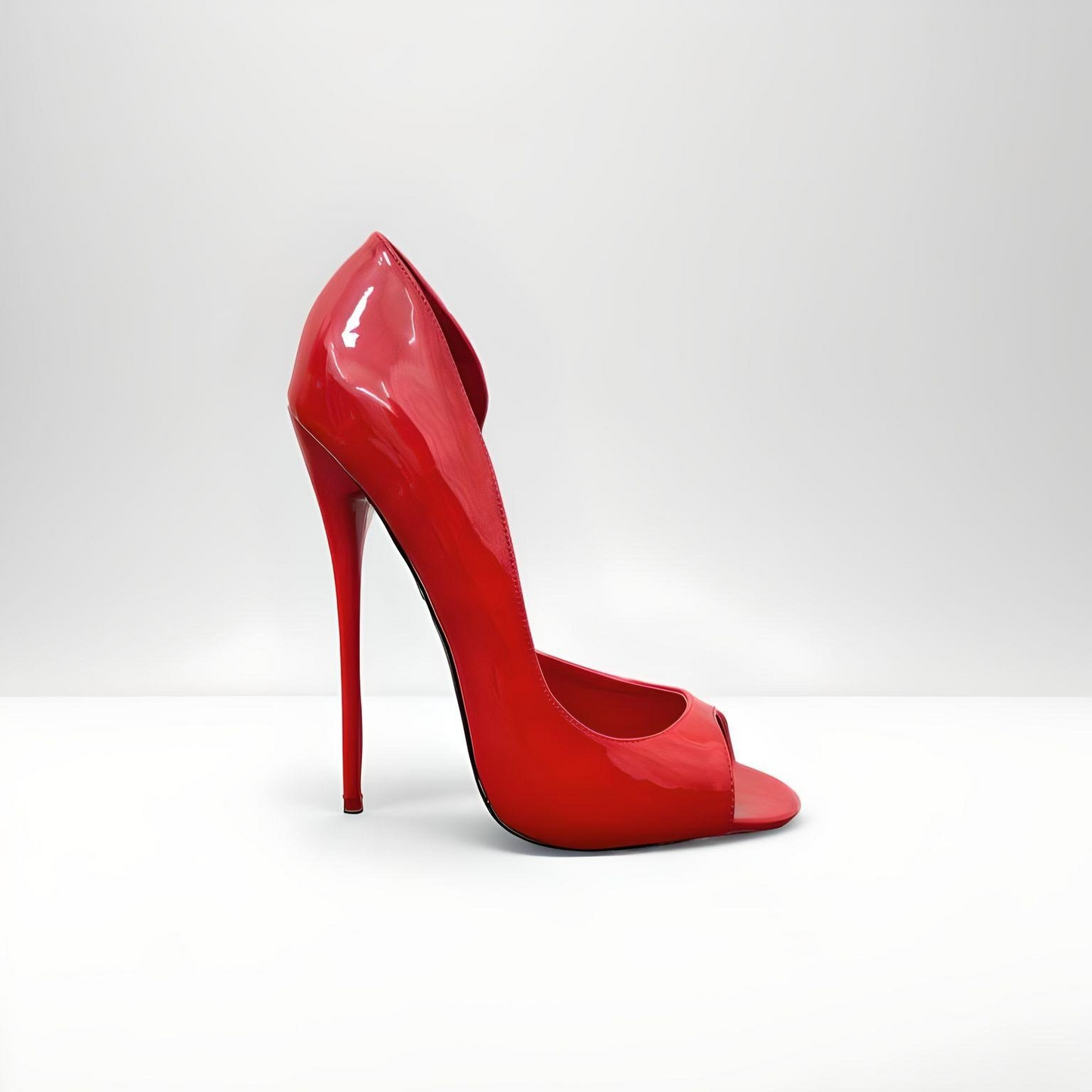 Patent d'orsay peep toe 14cm stiletto pumps
