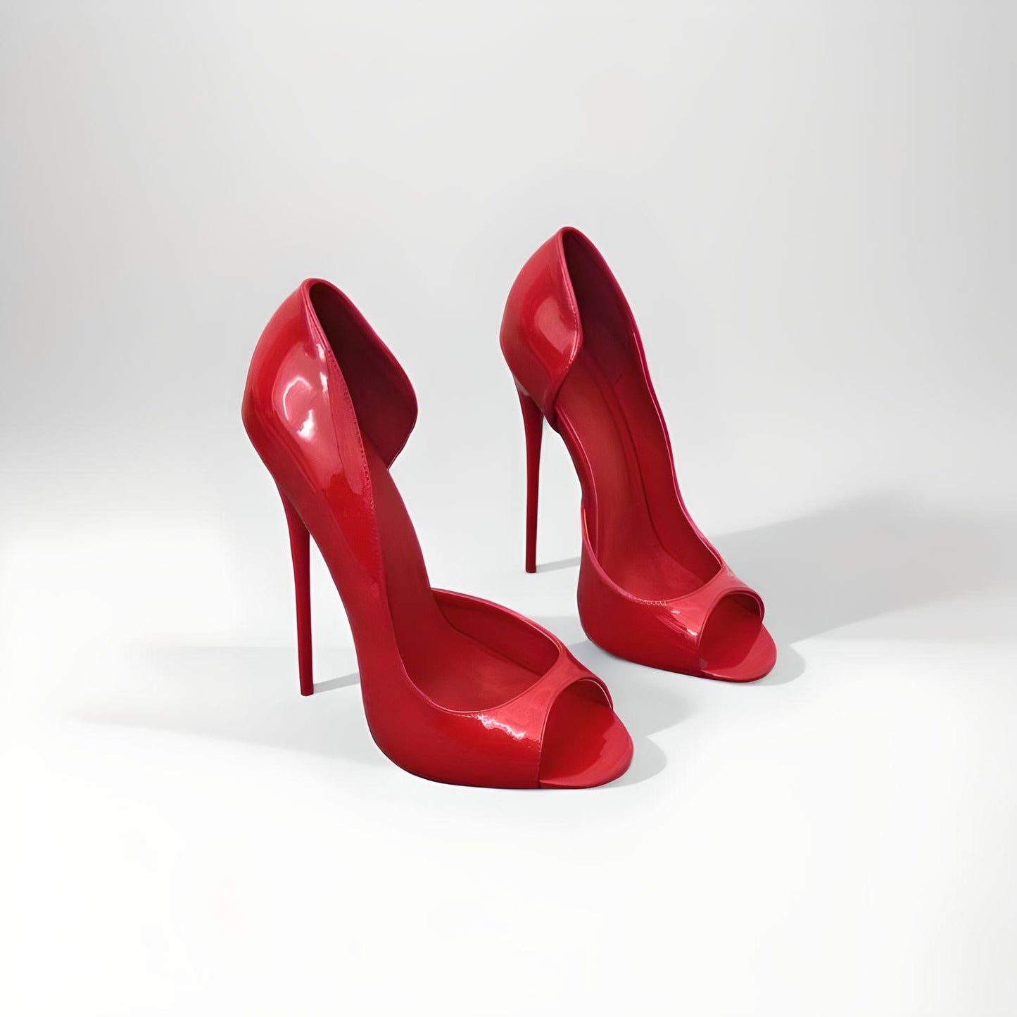 Patent d'orsay peep toe 14cm stiletto pumps