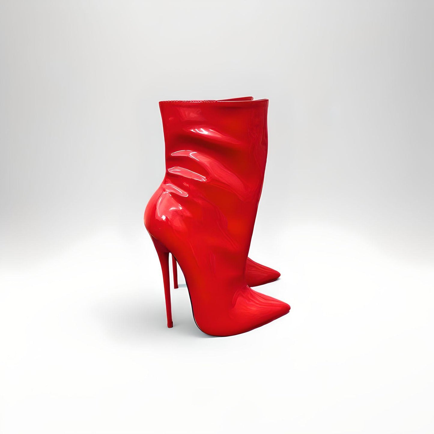 Ultra high heel stiletto patent ankle boots 16cm 6"