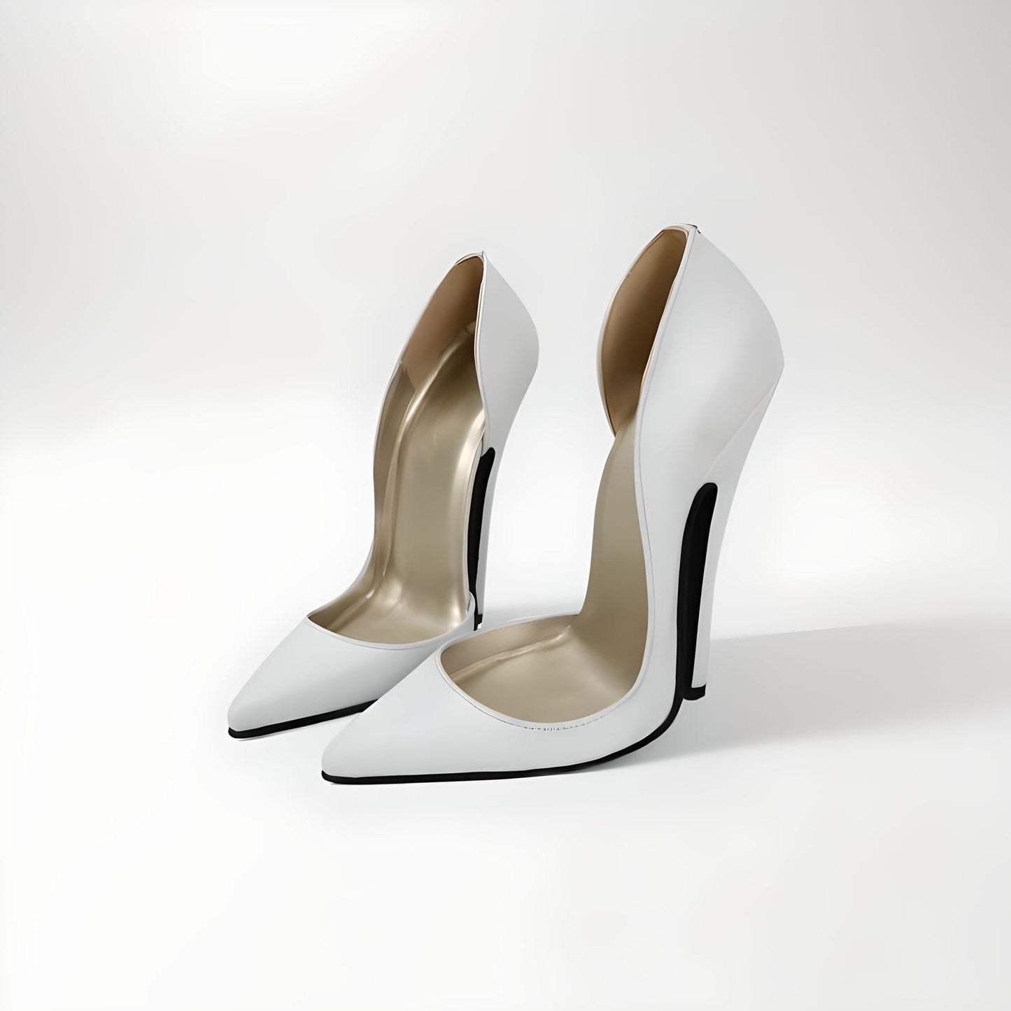 Escarpins à talons aiguilles rétro D'Orsay en cuir véritable 10-16 cm