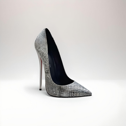 Snakeskin fetish ultra stiletto pointed pumps 16cm 6"