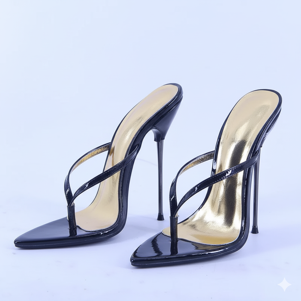 Sandales à talon aiguille en métal ultra fines 13 cm ou 16 cm