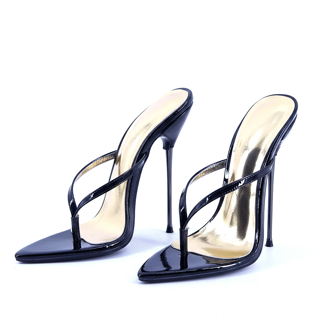 Ultradünne Sandalen mit Stilettoabsatz aus Metall, 13 cm oder 16 cm