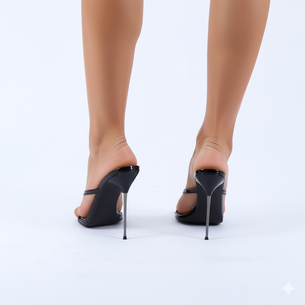 Sandales à talon aiguille en métal ultra fines 13 cm ou 16 cm