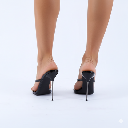 Sandales à talon aiguille en métal ultra fines 13 cm ou 16 cm