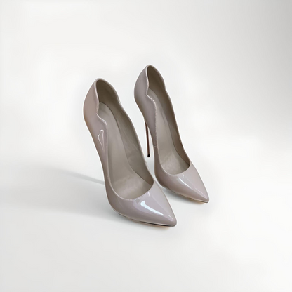 Patent fetish stiletto pointed pumps 16cm 6"