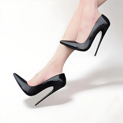 Patent fetish ultra stiletto pointed pumps 16cm 6"