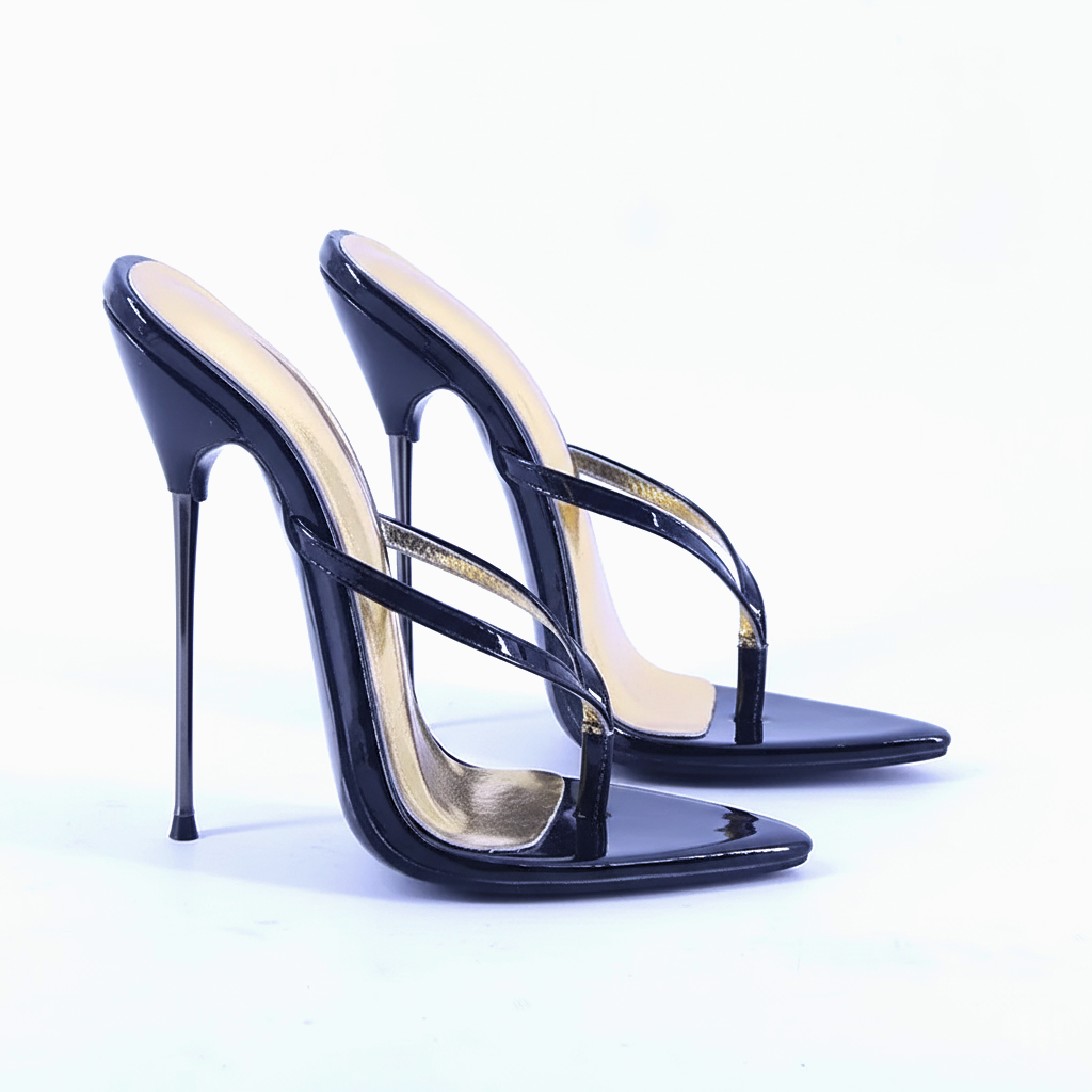 Ultradünne Sandalen mit Stilettoabsatz aus Metall, 13 cm oder 16 cm