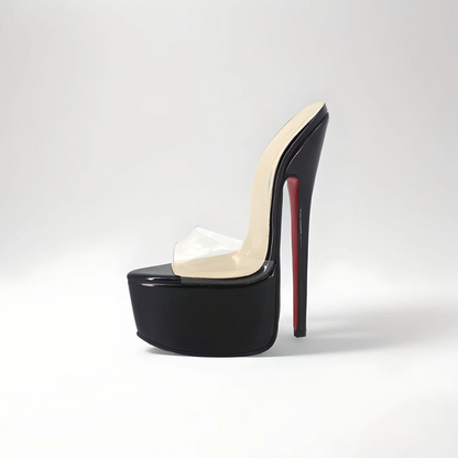Echtleder Stiletto Plateau Pumps