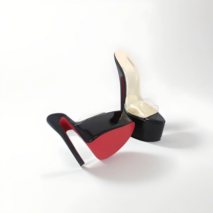 Echtleder Stiletto Plateau Pumps