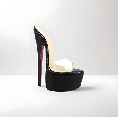 Echtleder Stiletto Plateau Pumps