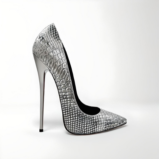 Snakeskin fetish ultra stiletto pointed pumps 16cm 6"
