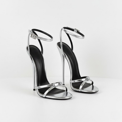 Cross Strap Ultra Stiletto Sandals - High Heels 16cm