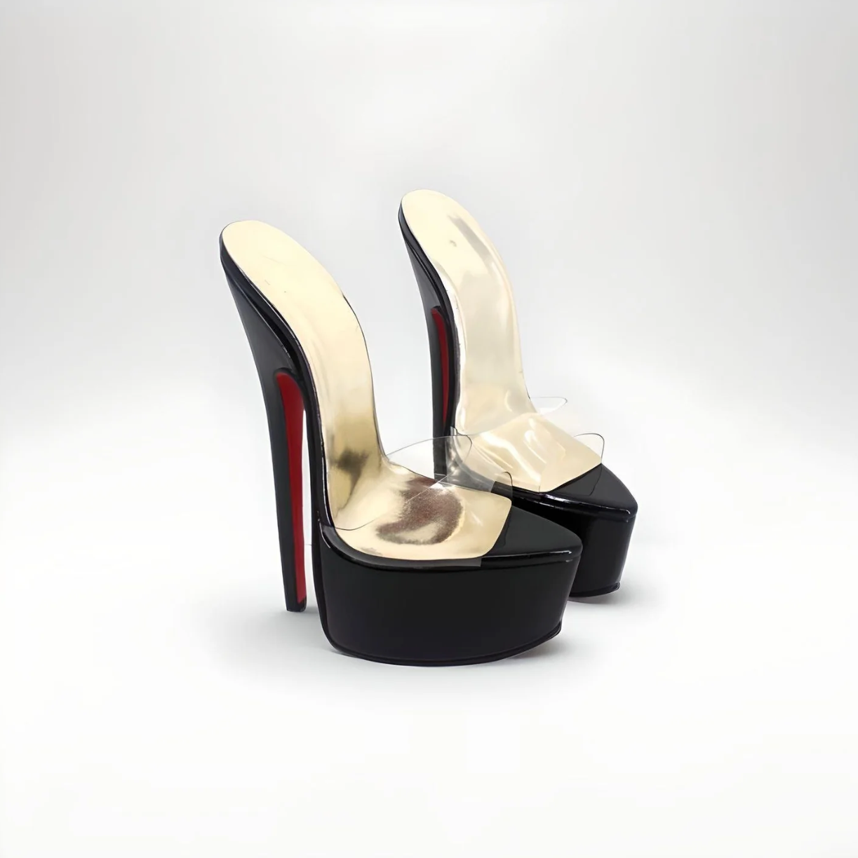 Echtleder Stiletto Plateau Pumps