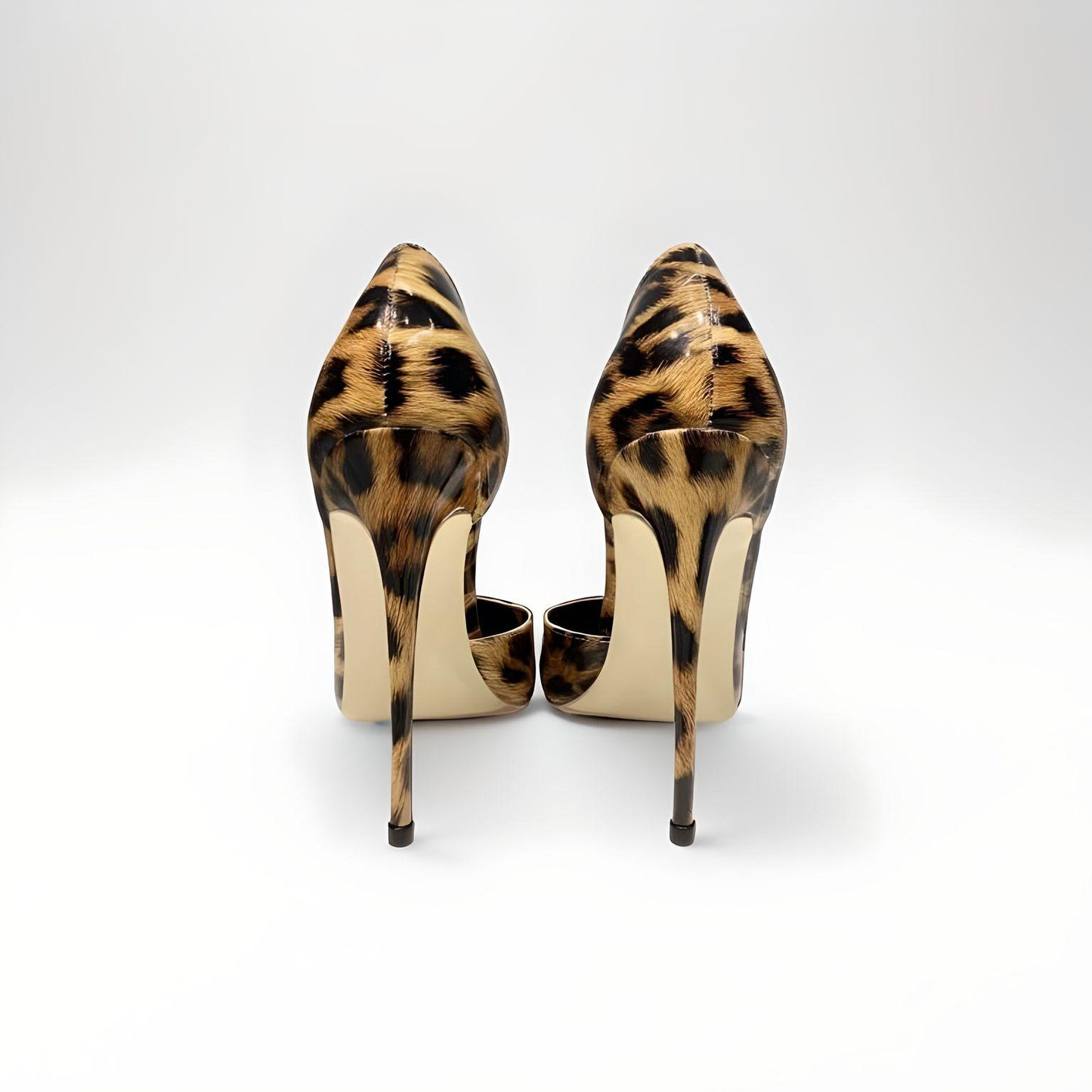 D'Orsay animal print stiletto pumps