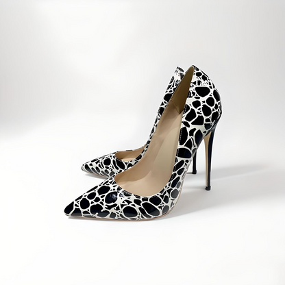 Animal print stiletto pumps