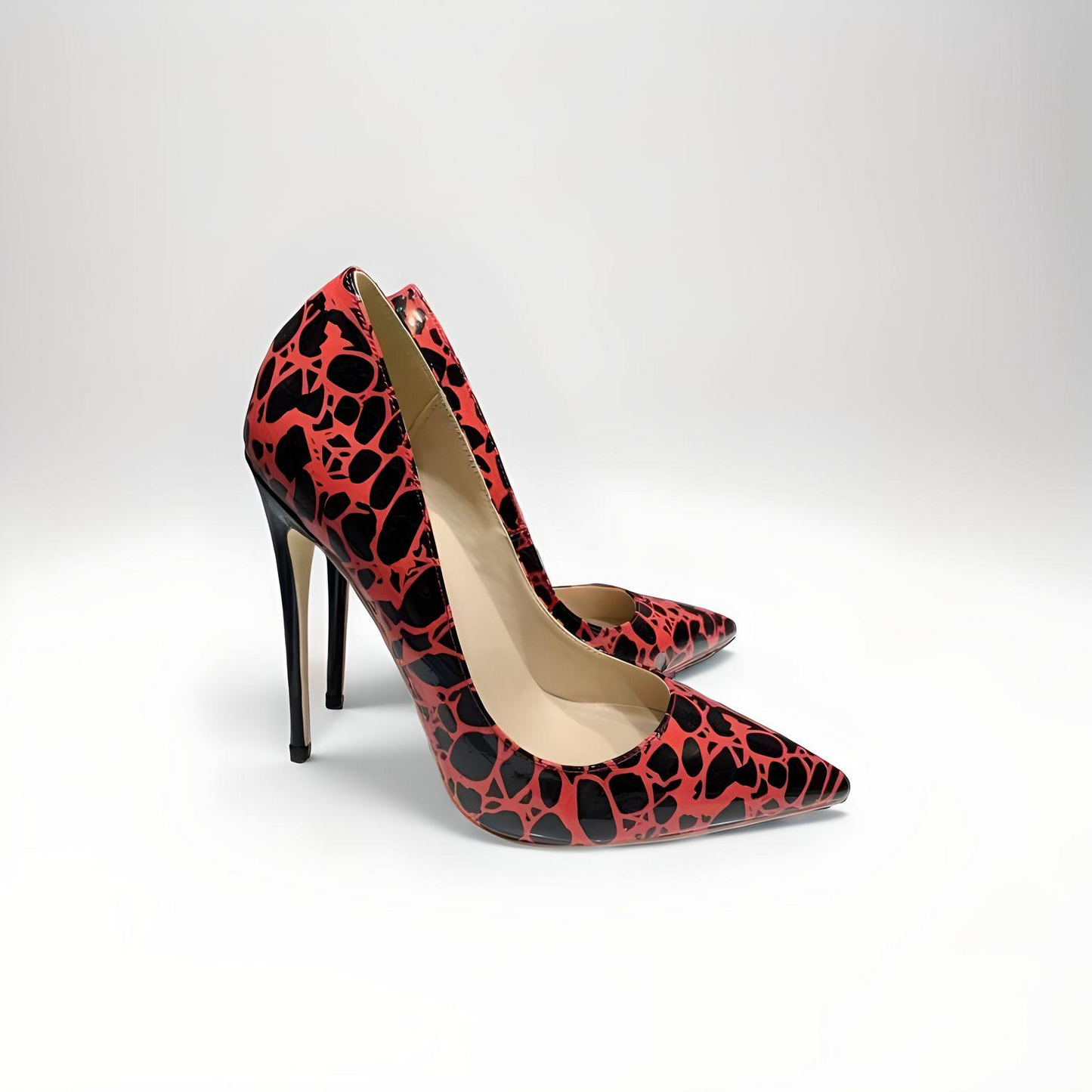 Animal print stiletto pumps