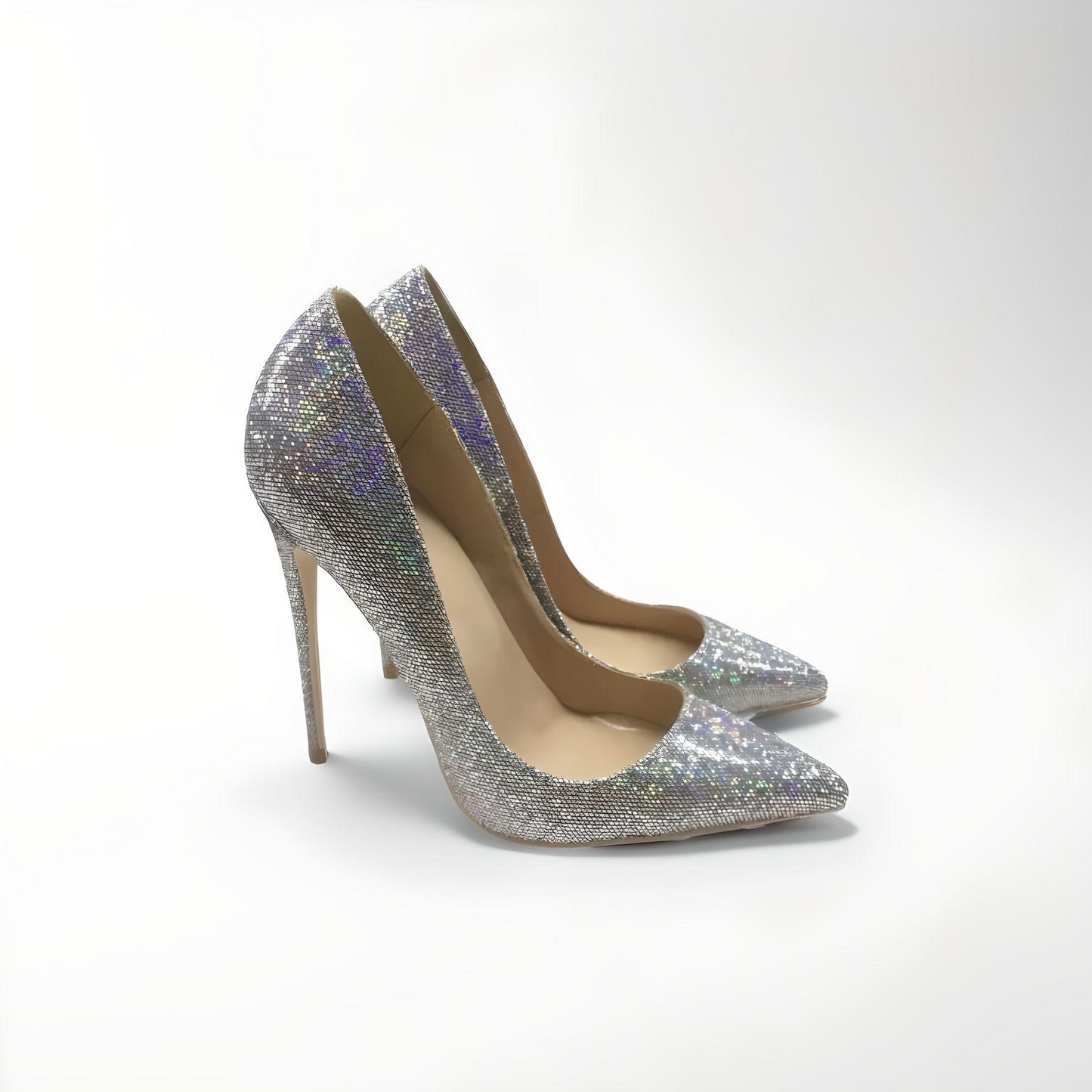 Glittery stiletto pumps