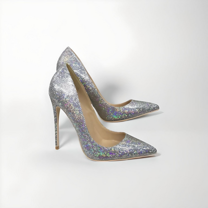 Glittery stiletto pumps