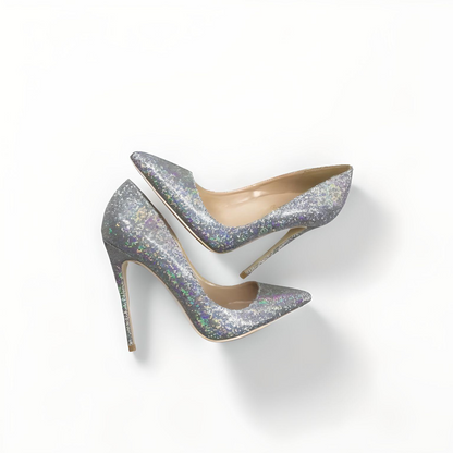 Glittery stiletto pumps