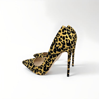 Leopard print stiletto pumps