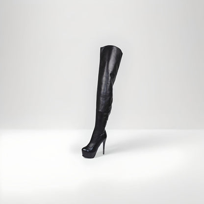 Fetish platform stiletto crotch boots 16cm 6.2"